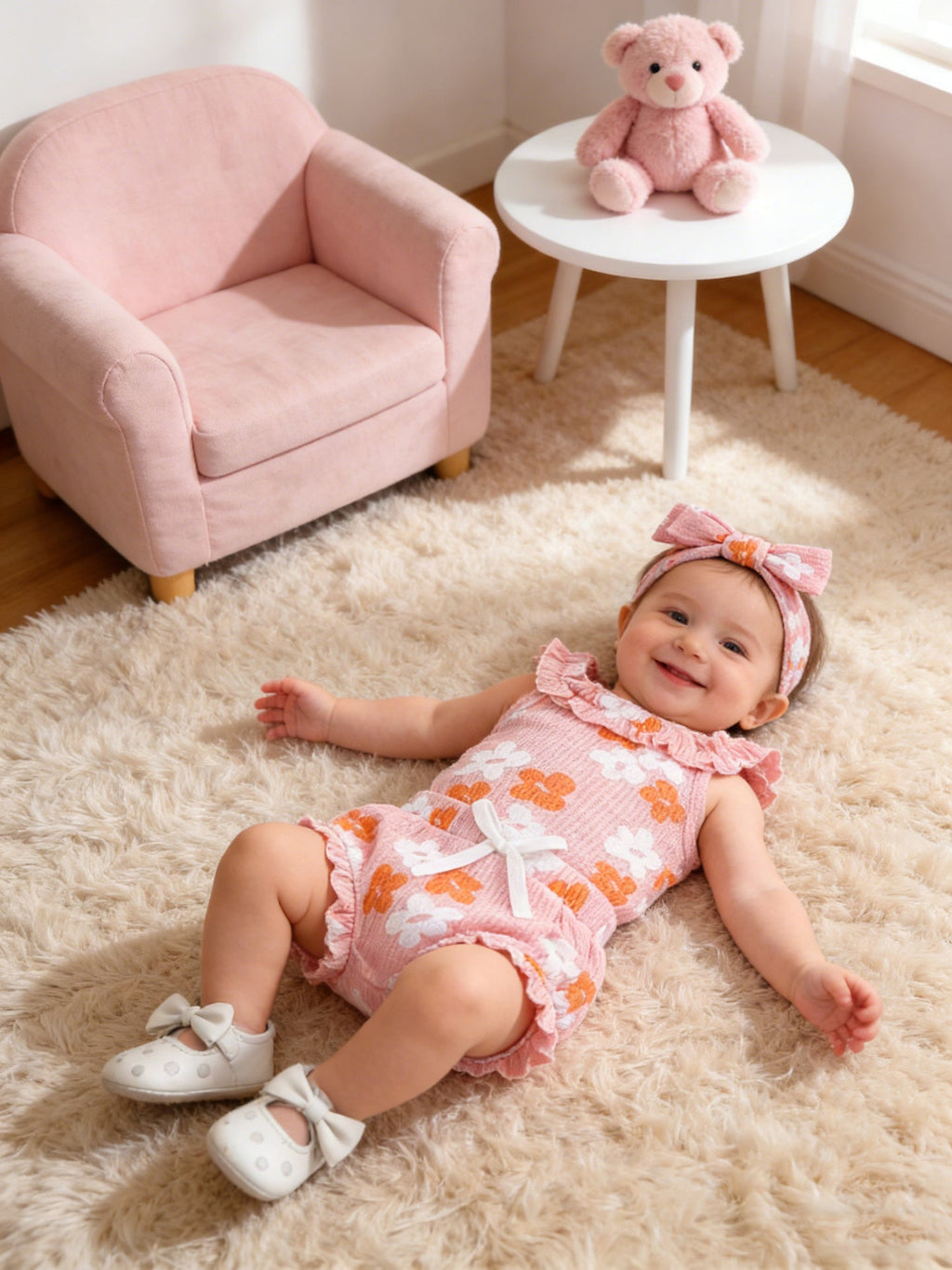 Conjunto Infantil Flores Verão