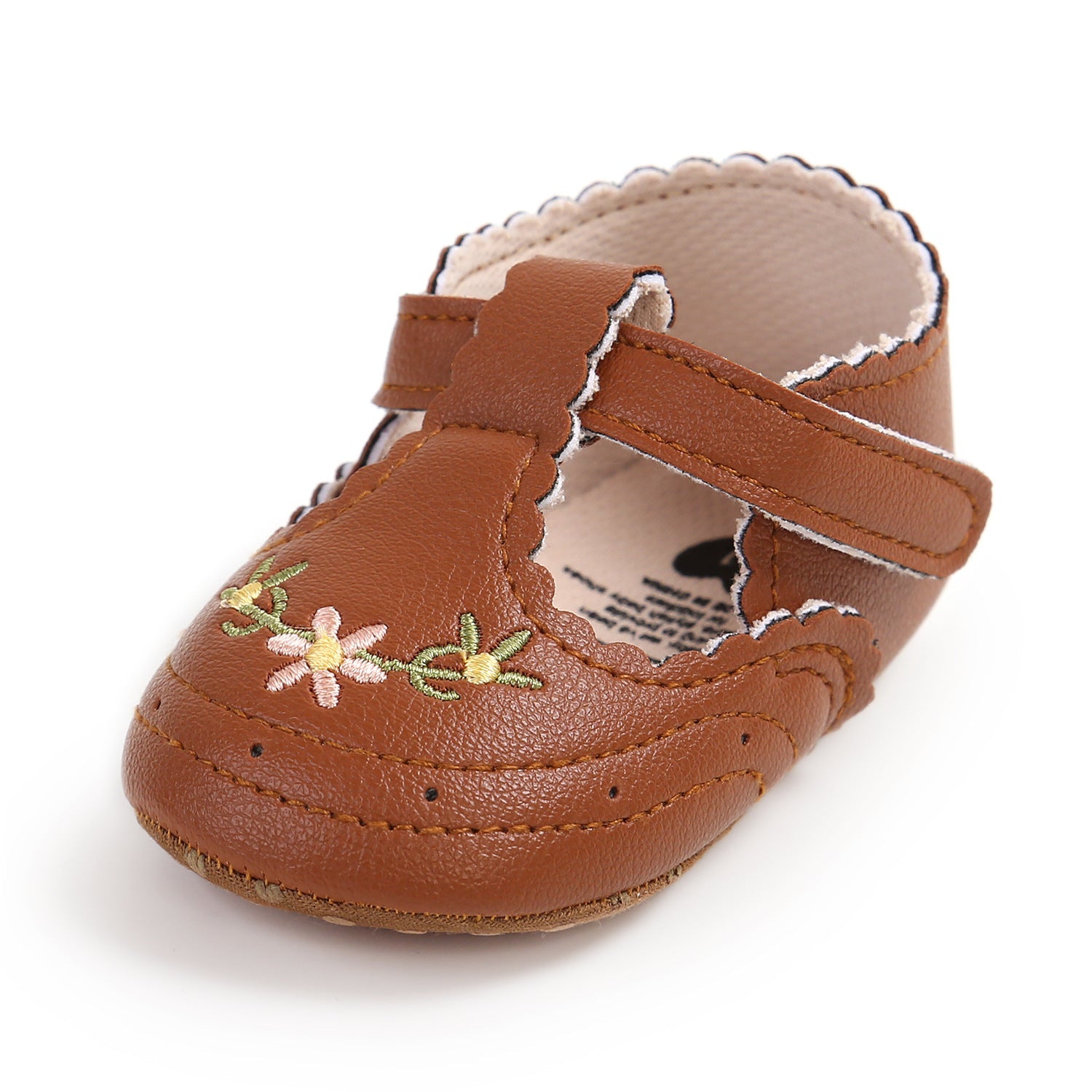 Sapato Infantil Feminino Bordado Florzinhas