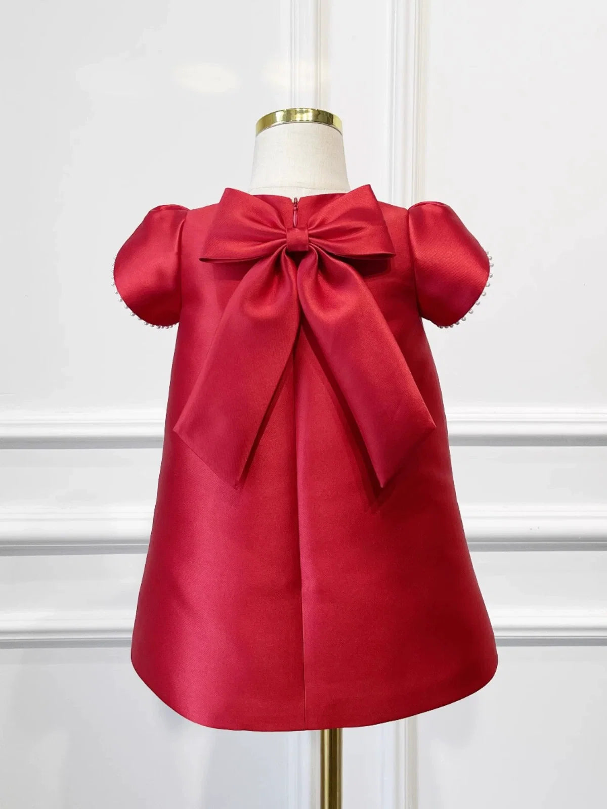 Vestido Infantil Corações e Pérolas