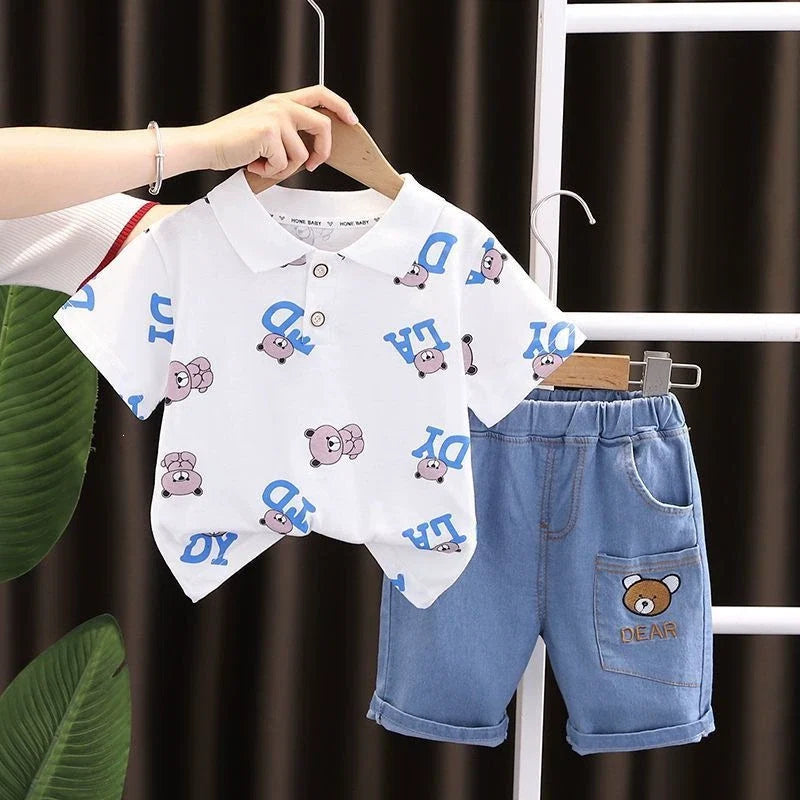 Conjunto Infantil Masculino Polo Ursinhos