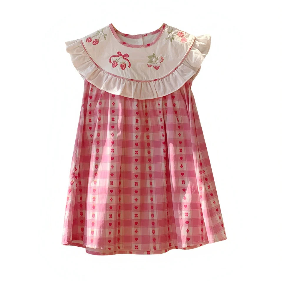 Vestido Infantil Verão Moranguinhos