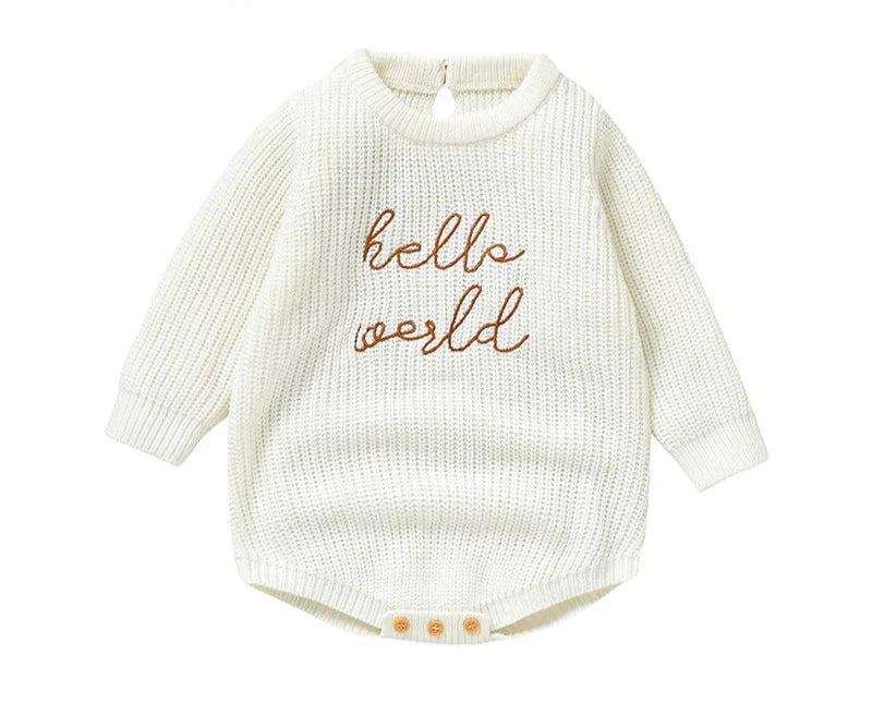Body Infantil de Tricô Hello
