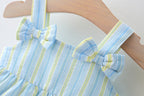 Vestido Infantil Lístras Lacinhos + Chapéu