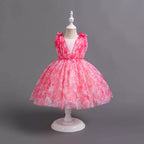 Vestido de Festa Infantil Rosa Floral