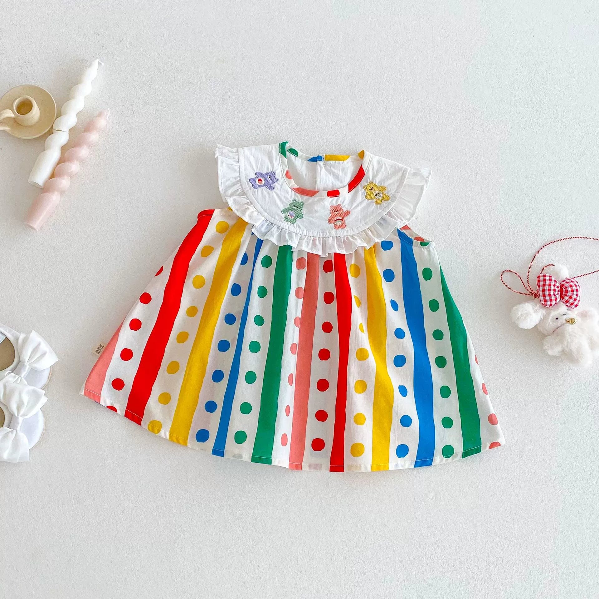 Body/Vestido Infantil Ursinhos Carinhosos