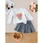 Conjunto Infantil Feminino Flores