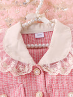 Conjunto Infantil Feminino Pérolas Lacinho