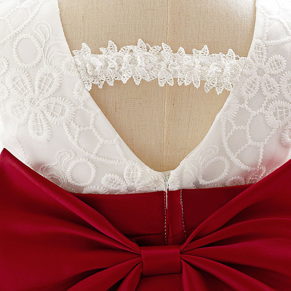 Vestido de Festa Renda e Saia Tule