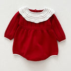 Body Infantil de Tricô Vermelho