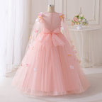 Vestido Infantil de Festa Flores Tule