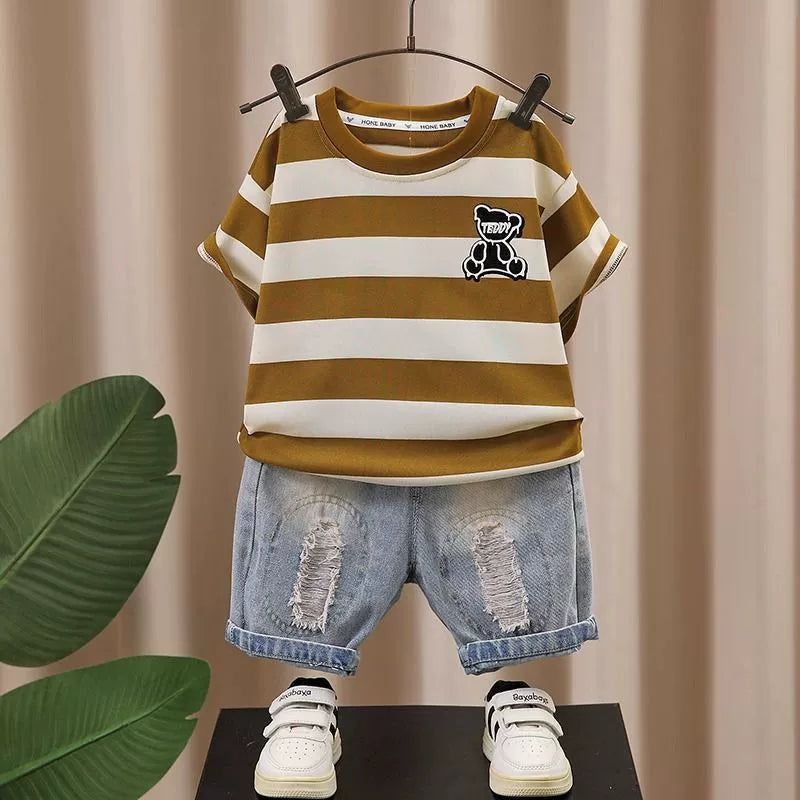 Conjunto Infantil Masculino Lístras e Jeans