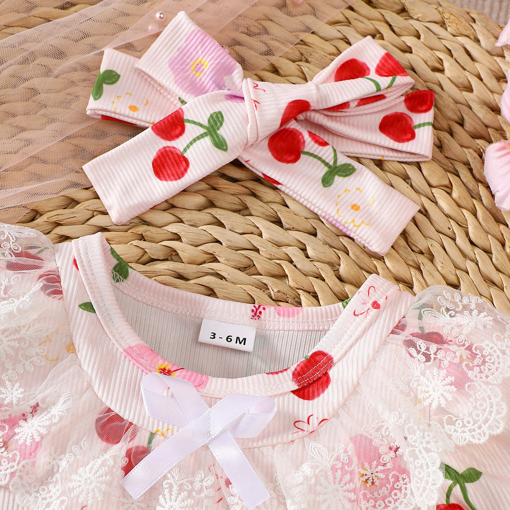 Body Infantil Feminino Cerejinhas