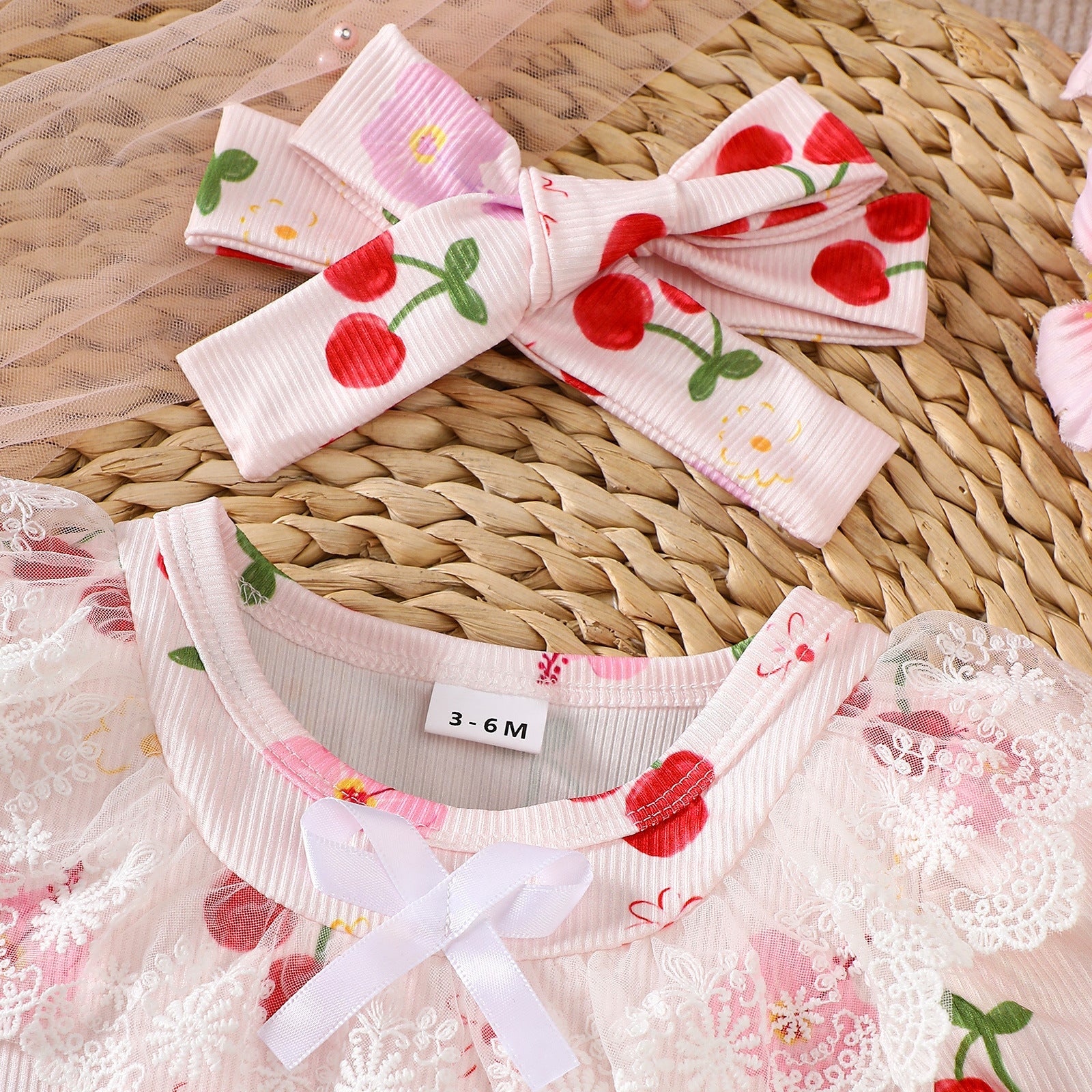 Body Infantil Feminino Cerejinhas