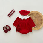 Body Infantil de Tricô Vermelho