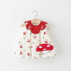 Vestido Infantil Verão Cogumelos