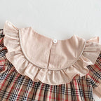 Vestido Infantil Xadrez Ursinho