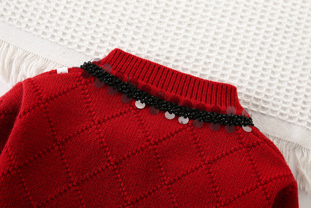 Conjunto Infantil Tricô e Brilhos
