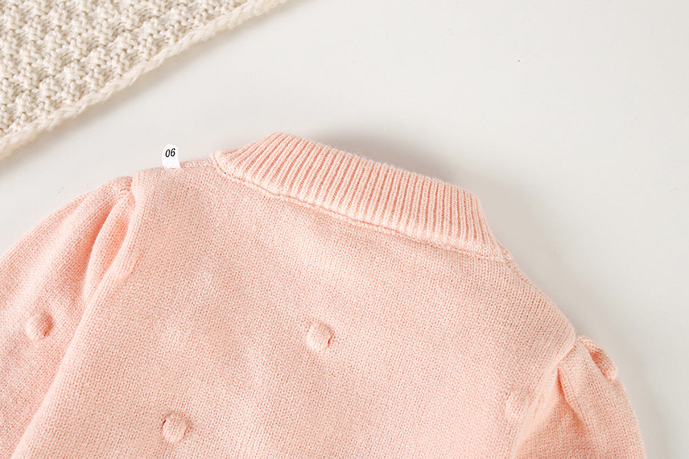 Conjunto Infantil Feminino Tricô Flores