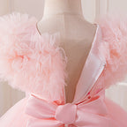 Vestido Infantil Gola Volumosa