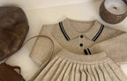 Conjunto Infantil de Tricô Polo Plíssadinha