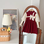 Vestido Infantil Lacinho Mangas Bufante