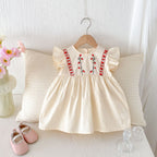 Vestido Infantil Bordado Morangos
