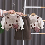 Conjunto Infantil 3 Peças Bolinhas Inverno