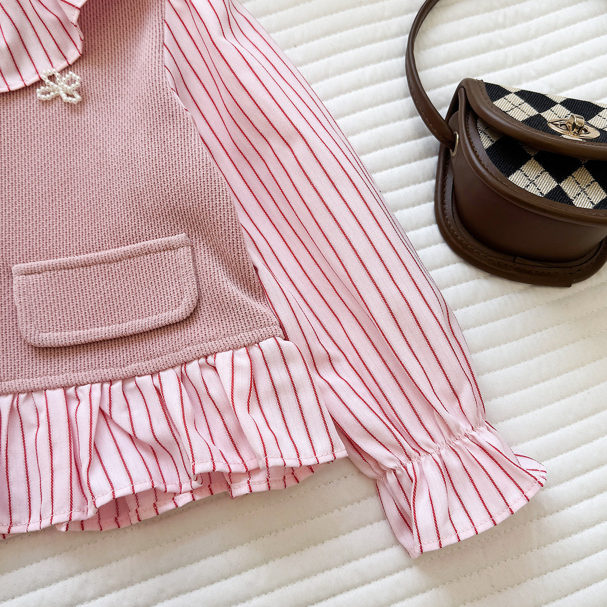 Conjunto Infantil Feminino Babadinhos Botões de Pérolas