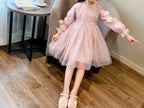 Vestido Infantil Florzinhas Tule