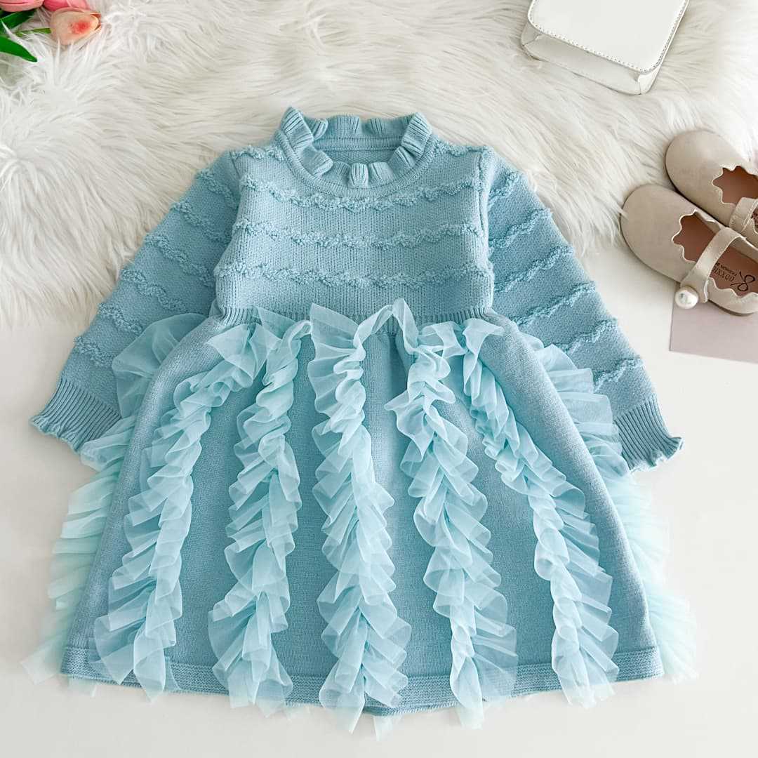 Vestido Infantil Tricô Babadinhos