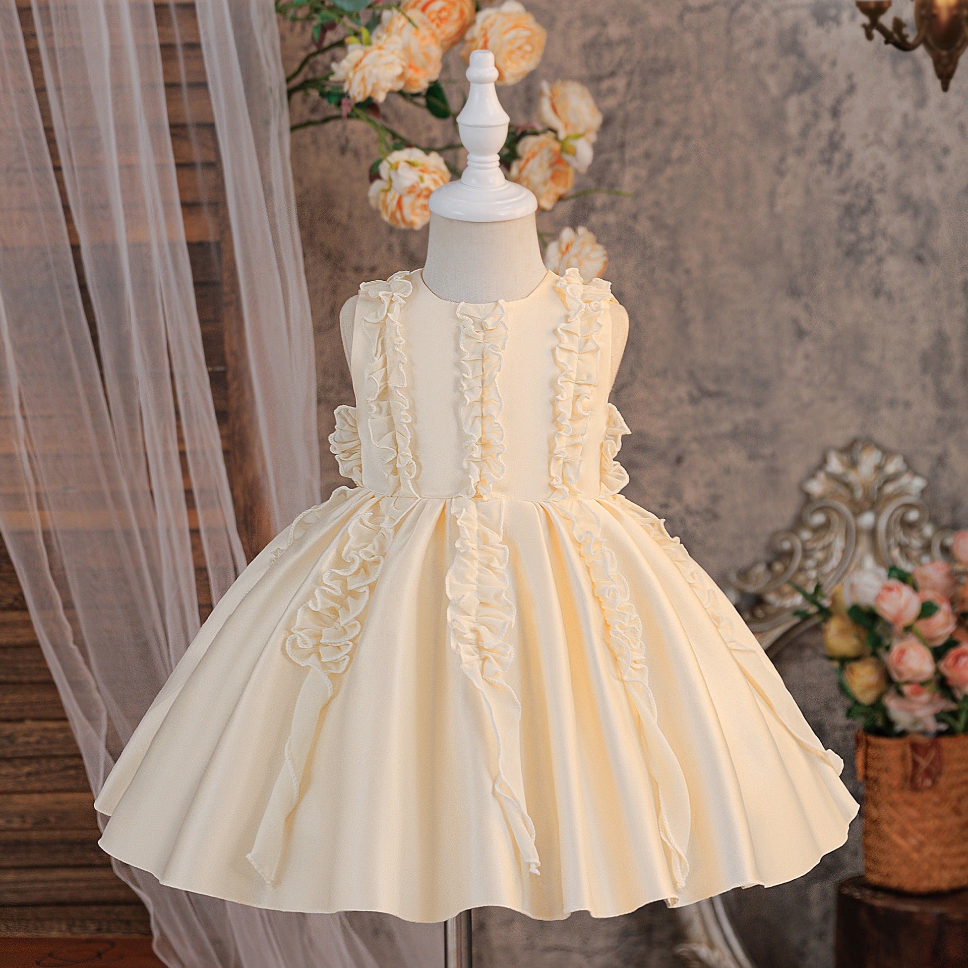 Vestido Infantil de Festa com Detalhes