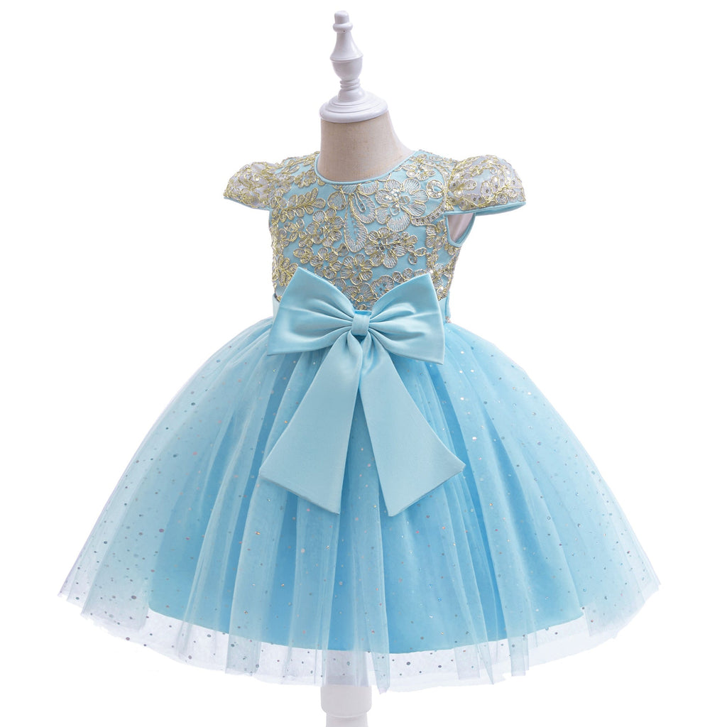 Vestido De Festa Infantil Floral com Lacinho