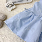 Vestido Infantil Azul Lacinhos