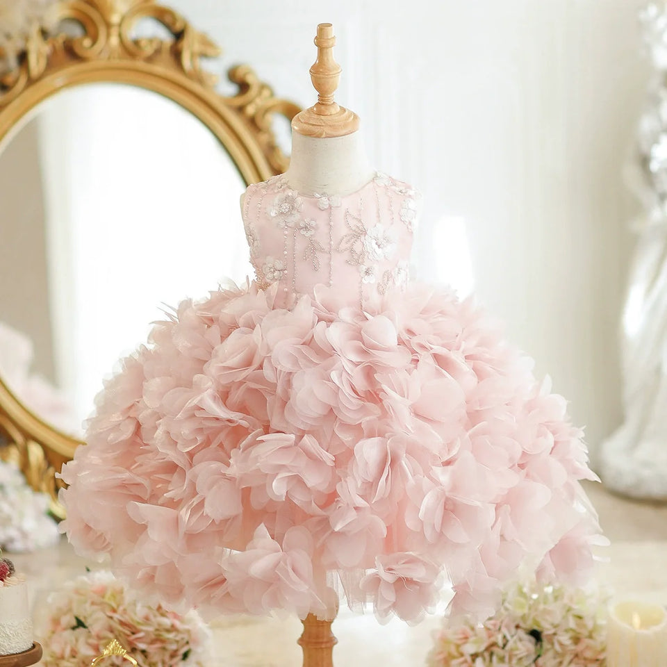 Vestido de Festa Floral Bordado