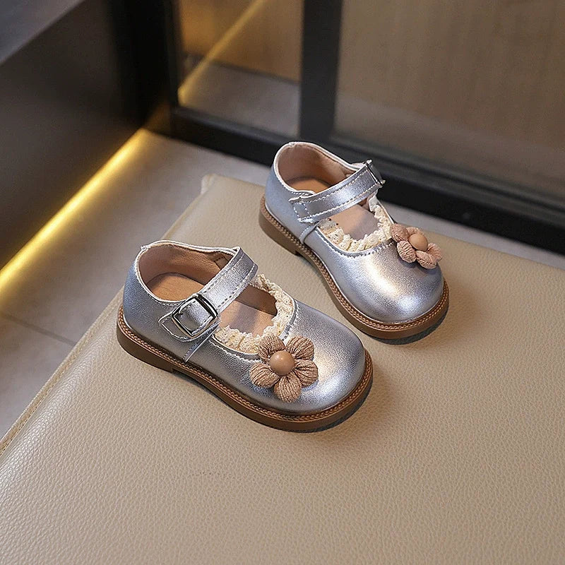 Sapato Infantil Feminino Cintinho e Florzinha