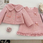 Conjunto Infantil Tweed Love Lacinho