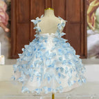 Vestido de Festa Infantil Borboletinhas 3D