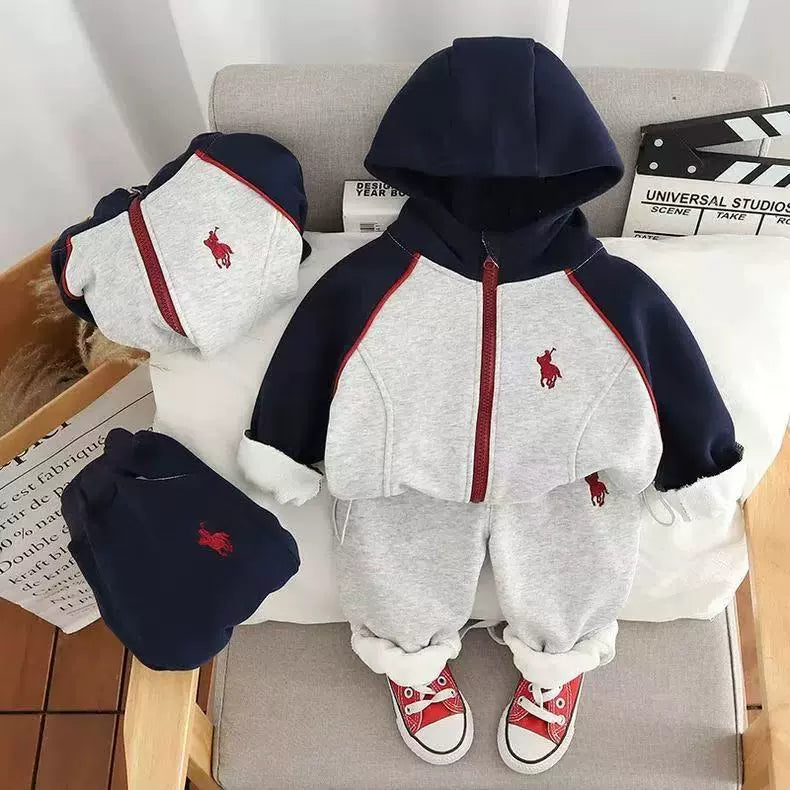 Conjunto Infantil Masculino Polo Zípper