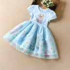 Vestido Infantil Frozen com Tule