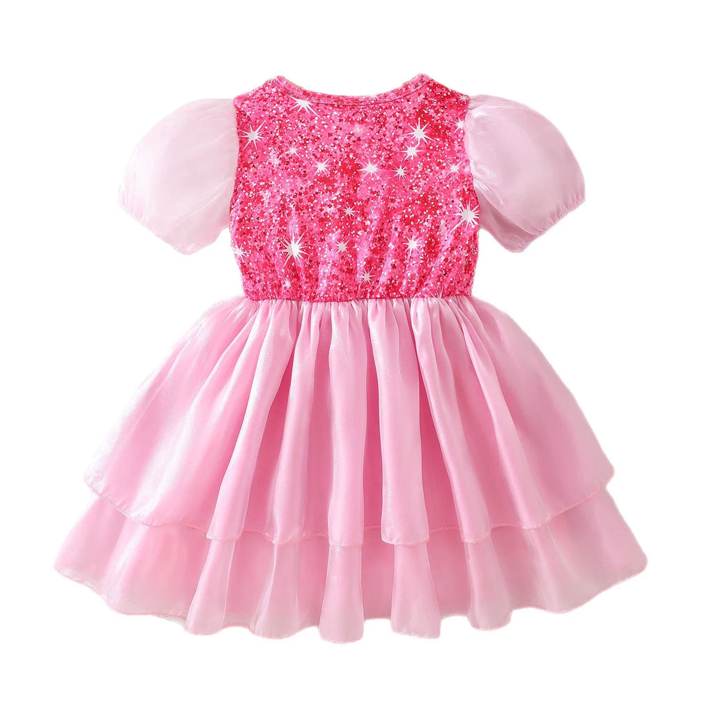 Vestido Infantil Pink Brilhante