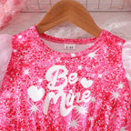 Vestido Infantil Pink Brilhante