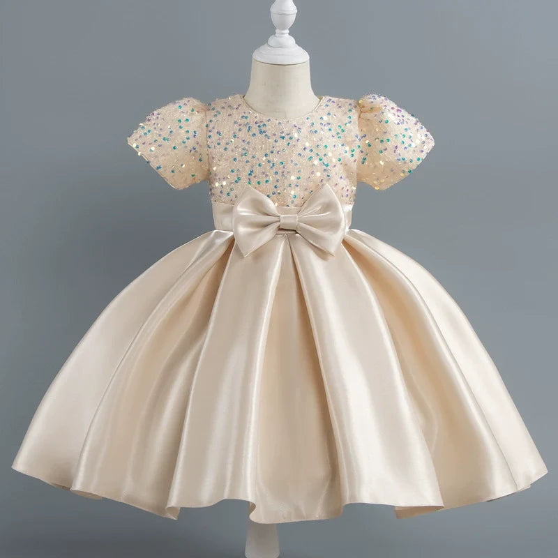 Vestido de Festa Brilhante Lacinho