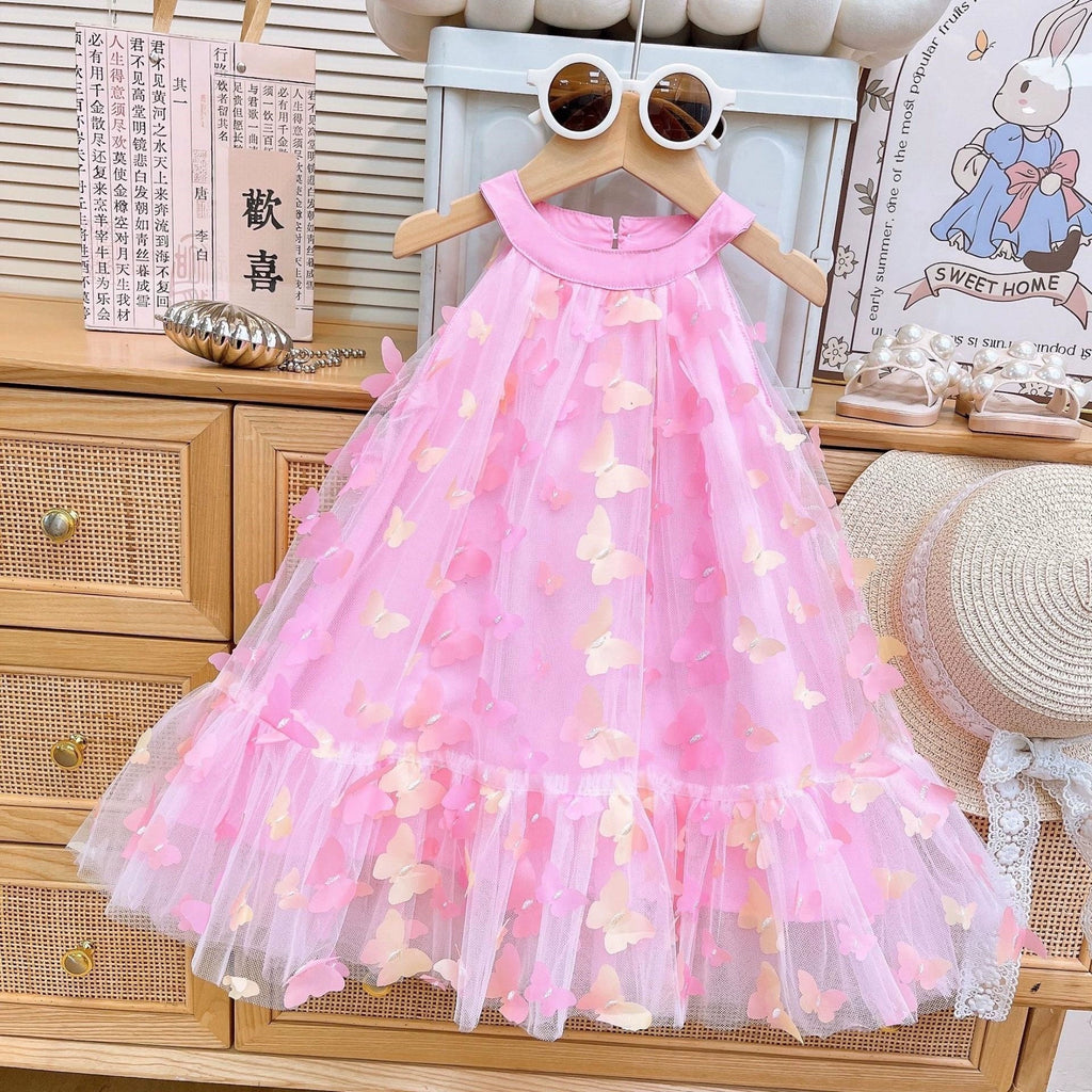 Vestido Infantil Tule Borboletinhas