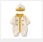Macacão Infantil de Tricô Florzinhas