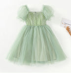Vestido Infantil Lantejoulas e Tule