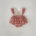 Body Infantil Feminino Florzinhas Camadas