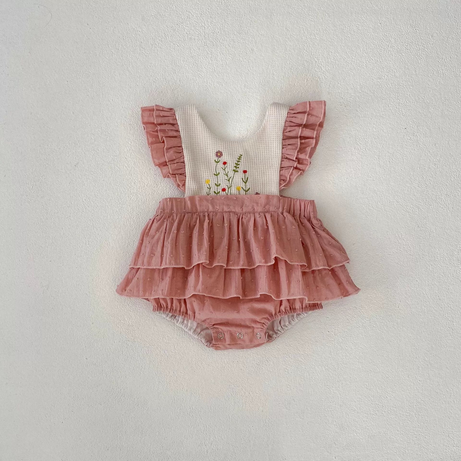 Body Infantil Feminino Florzinhas Camadas
