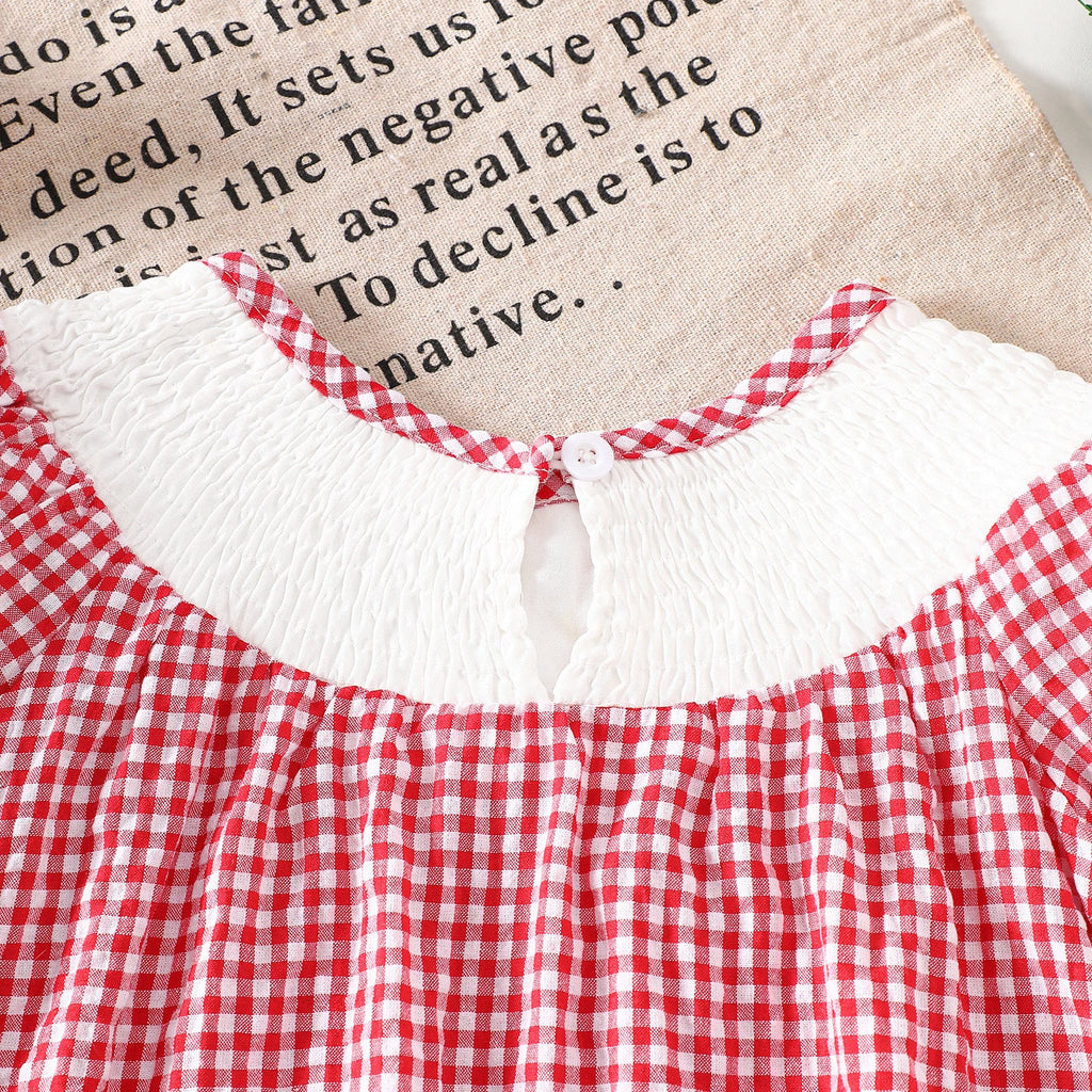 Vestido Infantil Xadrez Natal
