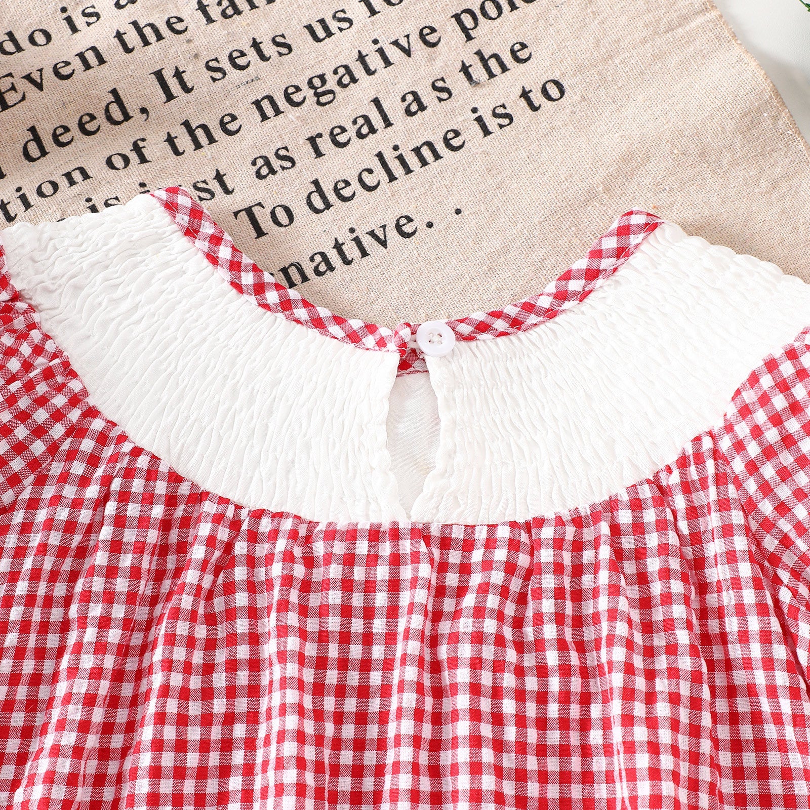 Vestido Infantil Xadrez Natal