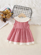 Vestido Infantil Vermelho Xadrez